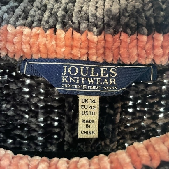 Joules Knitwear Heathered Blues Chenille Cowl/Turtleneck Pullover Sweater - Picture 6 of 8